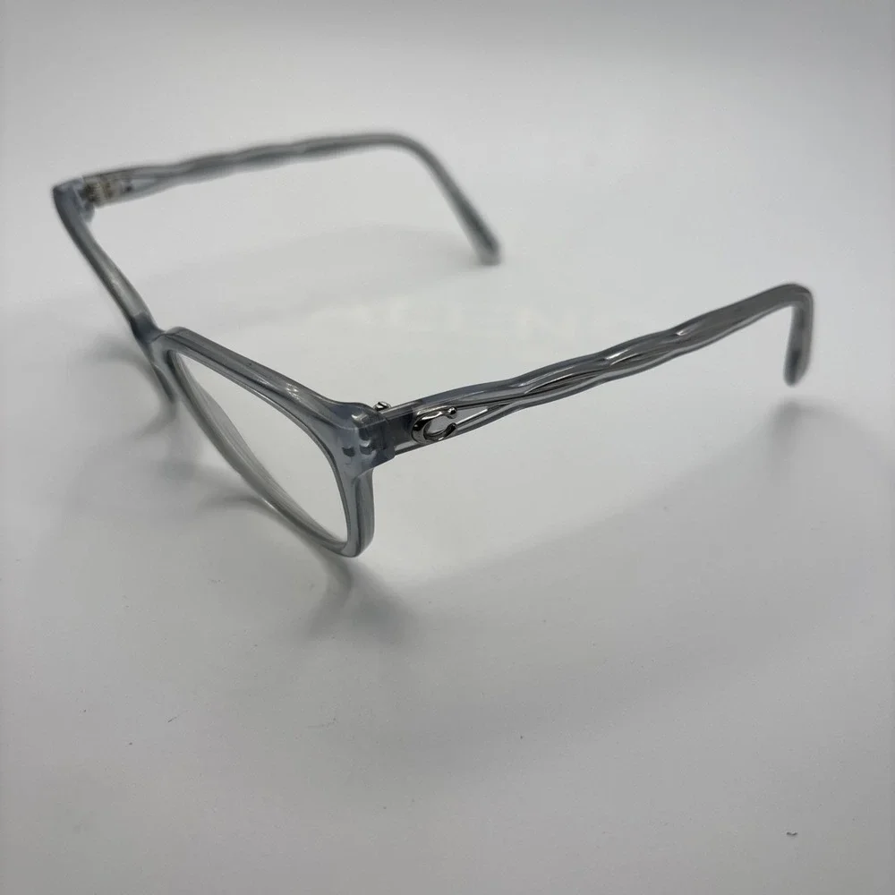 COACH HC 6186 5682 TRANSPARENT BLUE SILVER CLEAR EYEGLASSES 53-17-140 FRAME #603